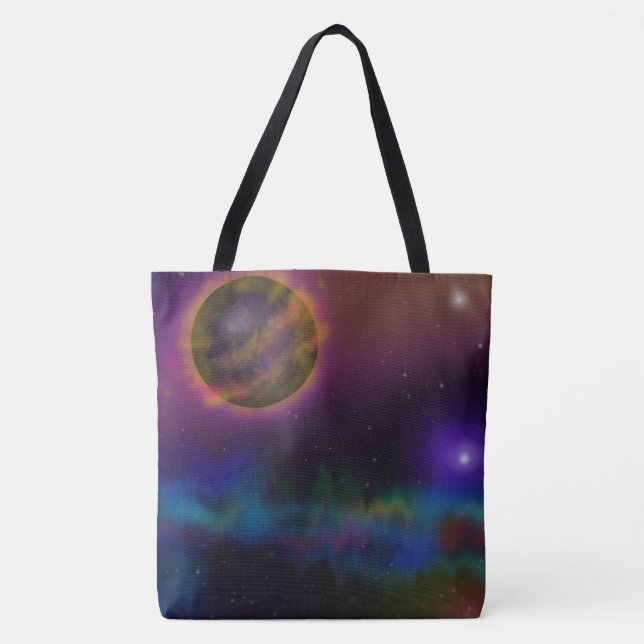 Fiery Planet und Sterne Weltraum (Vorderseite)