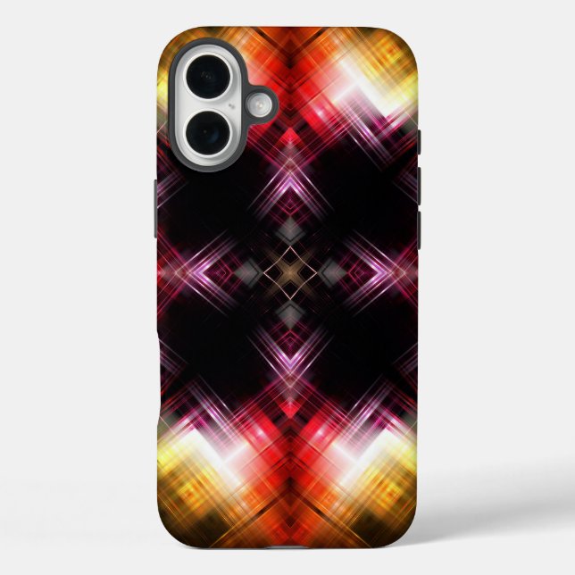 Fiery Prism Abstrakt mit Radiant Red & Gold Glow Case-Mate iPhone Hülle (Rückseite)
