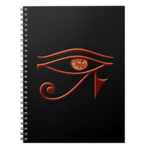 Fiery Ra Eye Spiral Notebook Notizblock