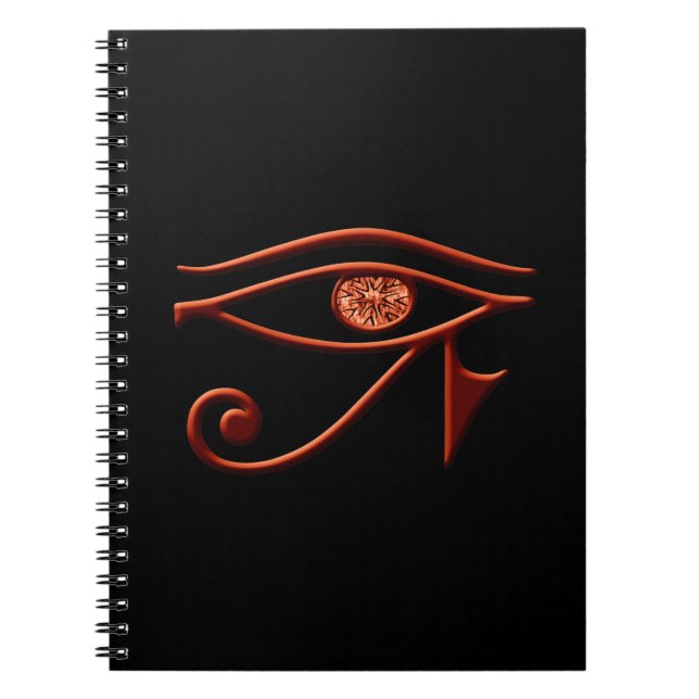 Fiery Ra Eye Spiral Notebook Notizblock (Vorderseite)