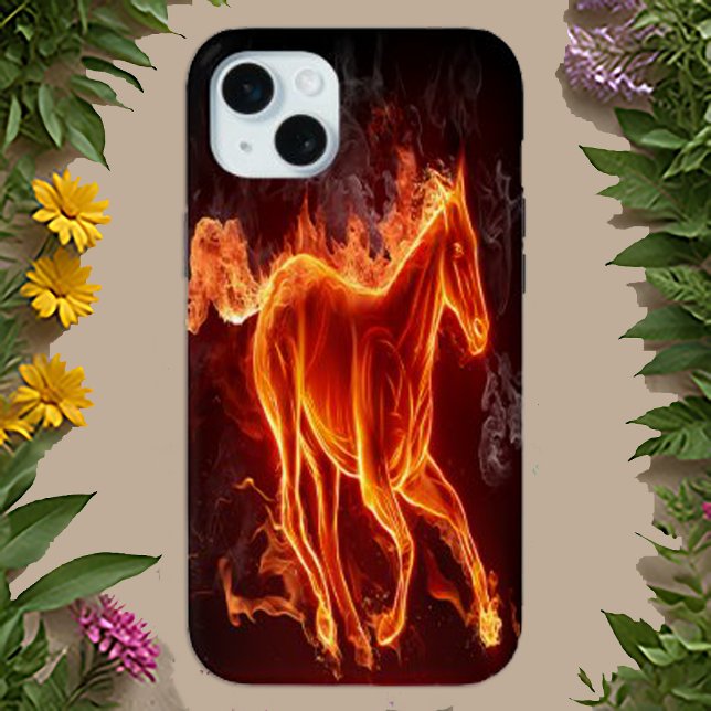 Fiery Red Abstrakt Flaming Horse Case-Mate iPhone Hülle (Von Creator hochgeladen)