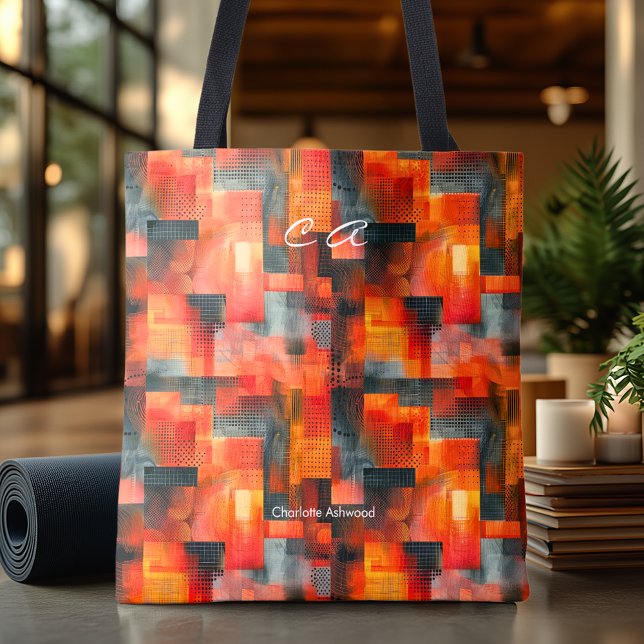Fiery Red Abstrakt Personalisiert Tote Bag (Von Creator hochgeladen)