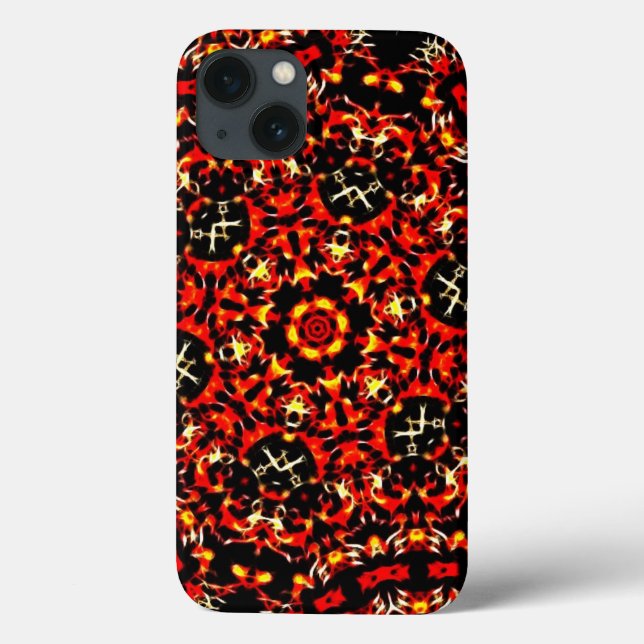 Fiery Red Fraktal Pattern Case-Mate iPhone Hülle (Rückseite)