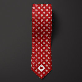 Fiery Red Iconic Dragon Monogram Krawatte