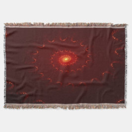 Fiery Red Sparkle Swirl Gradient Decke