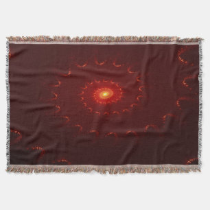 Fiery Red Sparkle Swirl Gradient Decke