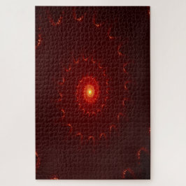 Fiery Red Sparkle Swirl Gradient Puzzle