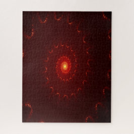 Fiery Red Sparkle Swirl Gradient Puzzle