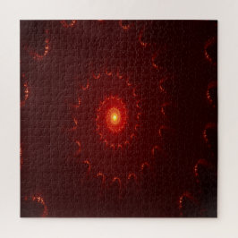 Fiery Red Sparkle Swirl Gradient Puzzle