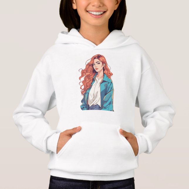 Fiery Redhead Ästhetik Hoodie (Vorderseite)