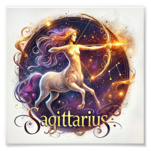 Fiery Sagittarius Zodiac Art Fotodruck