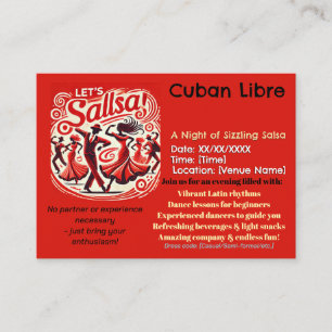 Fiery Salsa Dance Party Einladung - Red Hot Night