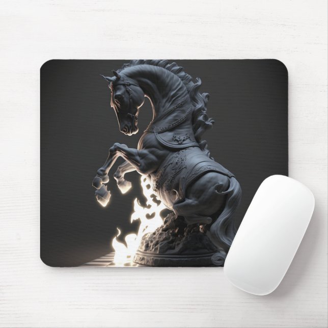 Fiery Schach Knight Mouse Pad Mousepad (Mit Mouse)