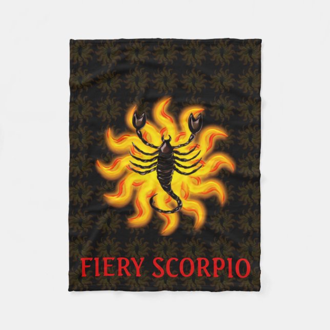 Fiery Scorpio Fleecedecke (Vorderseite)