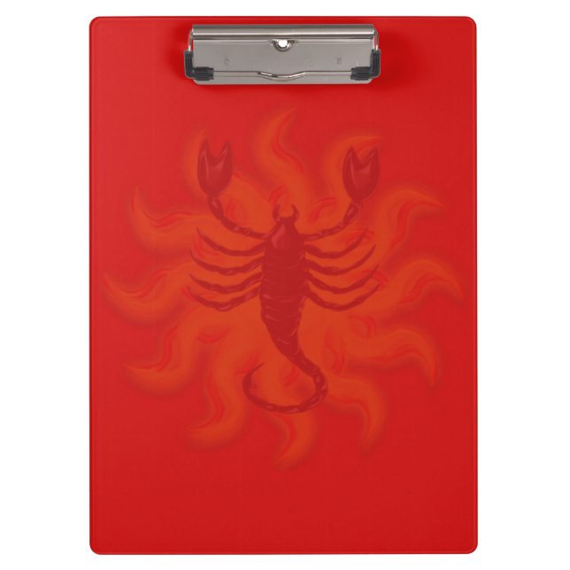Fiery Scorpio Klemmbrett (Vorderseite)