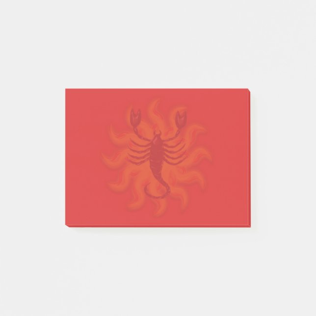 Fiery Scorpio Post-it Klebezettel (Vorderseite)