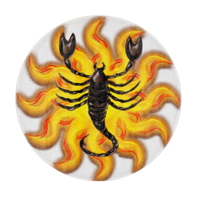 Fiery Scorpio Schneidebrett (Vorderseite)