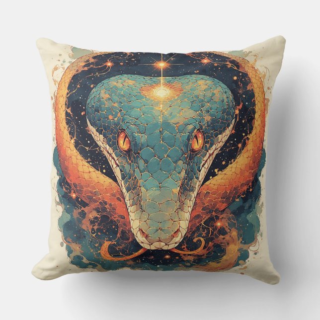 Fiery Serpent mit dynamischer Energie Kissen (Vorderseite)