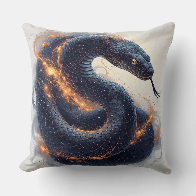 Fiery Serpent mit dynamischer Energie Kissen (Vorderseite)