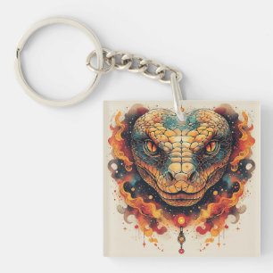 Fiery Serpent mit dynamischer Energie Schlüsselanhänger
