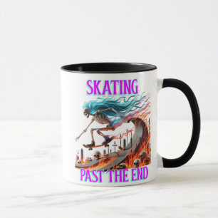 Fiery Skaten Skeleton Eine todverachtende Reise Tasse