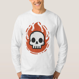 Fiery Skull Emblem T-Shirt