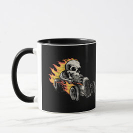 Fiery Skull Hotrod Art Tasse