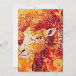 Fiery Solar Capricorn Spirit Feiertagskarte