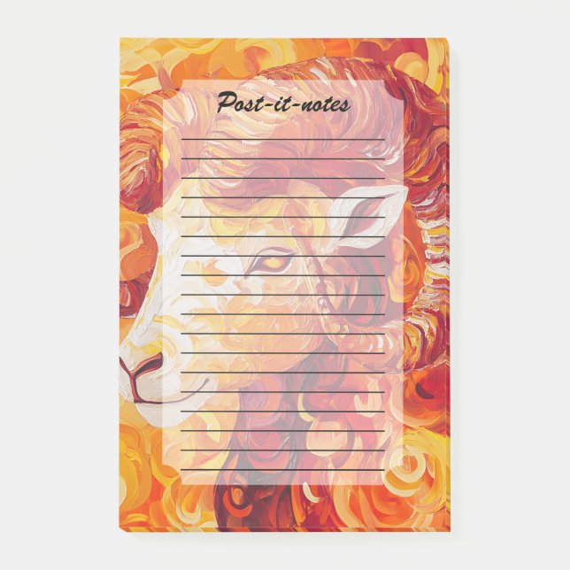 Fiery Solar Capricorn Spirit Post-it Klebezettel (Vorderseite)
