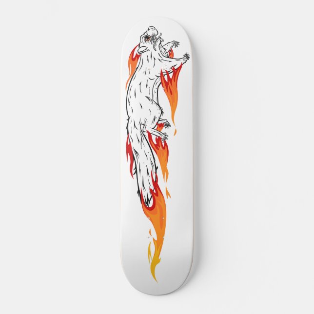 Fiery Speedy Squirrel Skateboard Deck (Vorderseite)