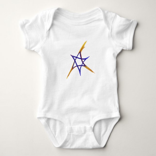Fiery Star von David Baby Bodysuit Baby Strampler (Vorderseite)