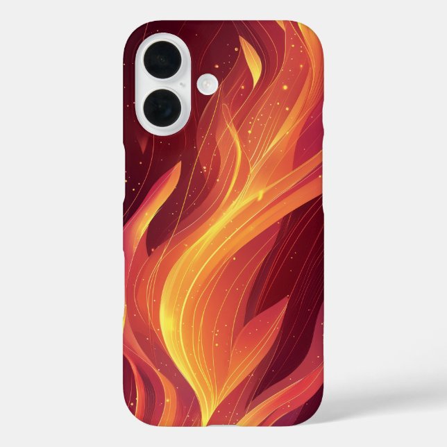 Fiery Streaks Flame Phone Case (Rückseite)