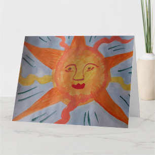 Fiery Sun Greeting Card Karte