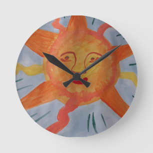 Fiery Sun Wall Clock Runde Wanduhr