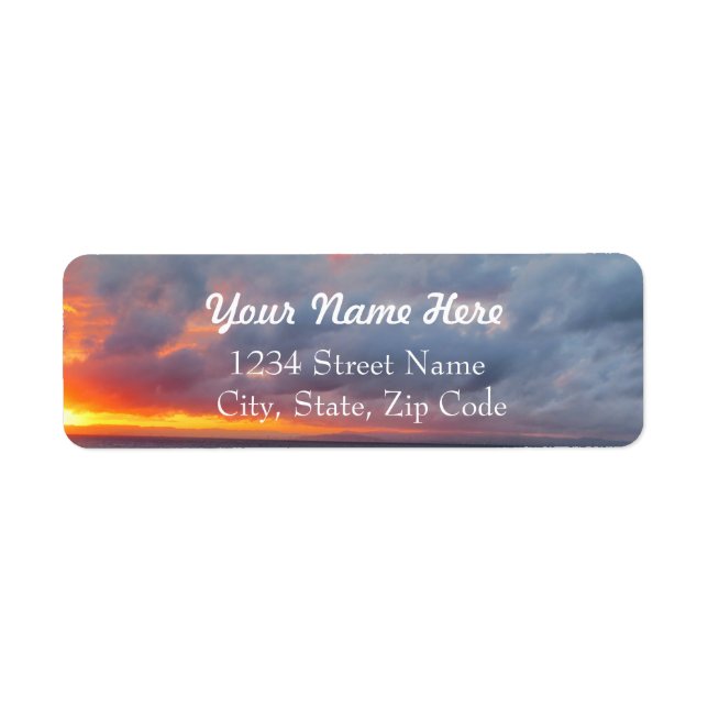 Fiery Sunset Address Labels (Vorne)