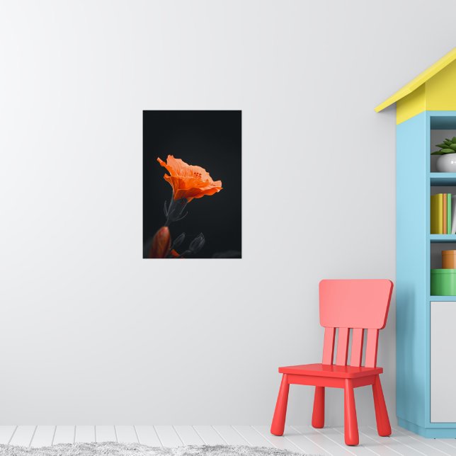 🧡 Fiery Sunset Hibiscus 🌅 Poster (Kinderzimmer 1)