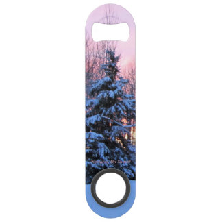 Fiery Sunset Snow Tall Spruce Speed Flaschenöffner
