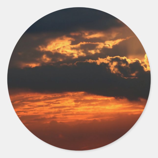 Fiery Sunset Sticker (Vorderseite)