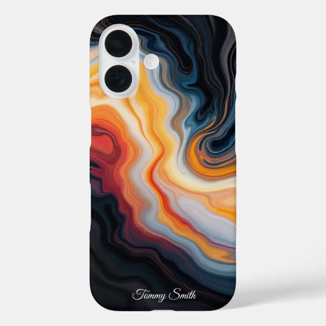 Fiery Swirl Abstrakt - Bold & Dynamic Art Case-Mate iPhone Hülle (Rückseite)