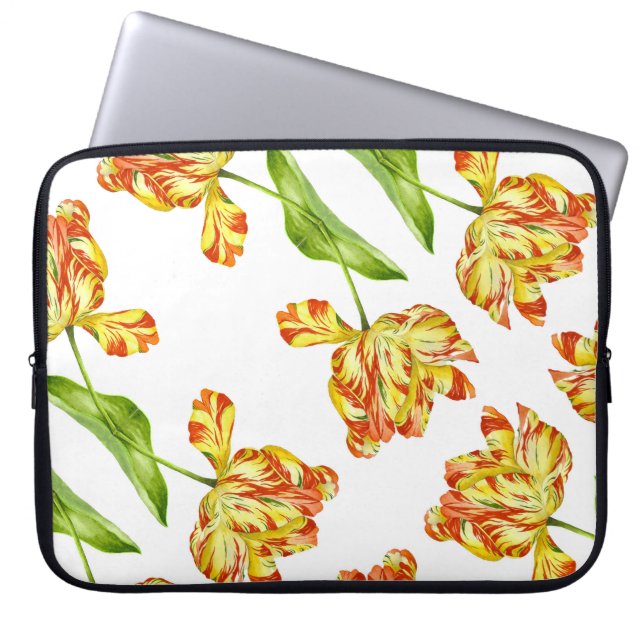 Fiery Tulips auf 15" Laptop-Sieb Laptopschutzhülle (Vorderseite)