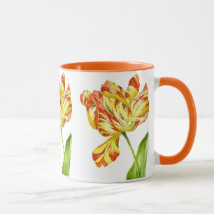 Fiery Tulips auf einer Combo-Tasse Tasse