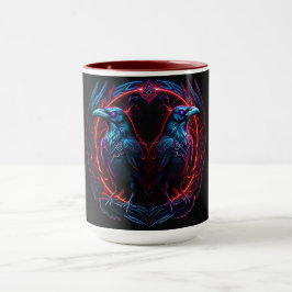 Fiery Two Ravens Tasse