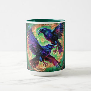 Fiery Two Ravens Tasse