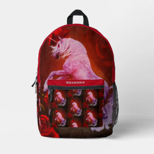 Fiery Unicorn Pferd Personalisiert Bedruckter Rucksack