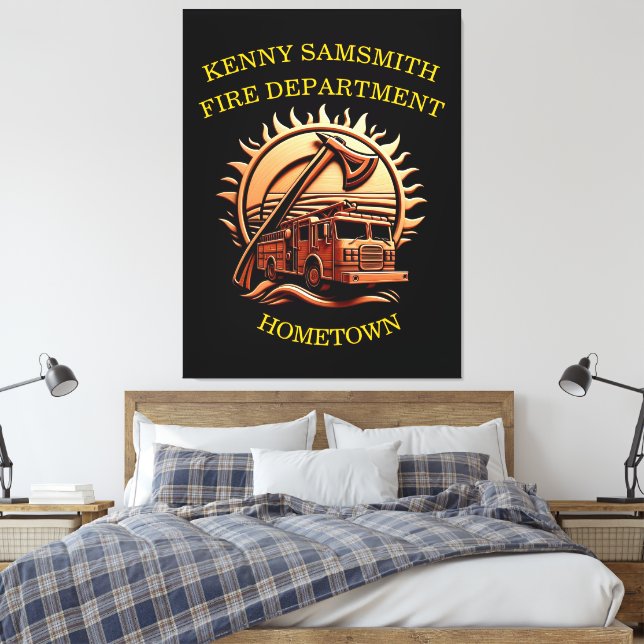 Fiery Valor verkörpert die heroische Gestaltung vo Leinwanddruck (Insitu (Schlafzimmer))