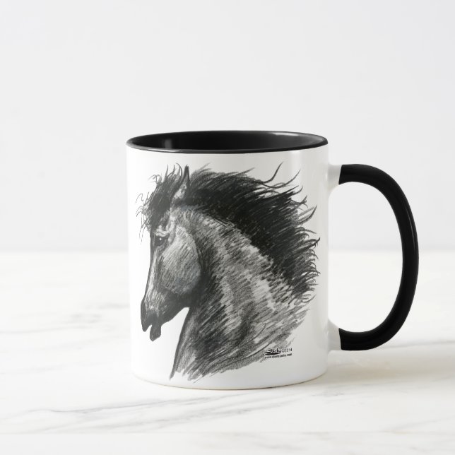 Fiery Wild Horse Tasse (Rechts)