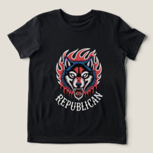 Fiery Wolf Head Aggressive Feuer Wolf Fett Tier Tri-Blend Shirt