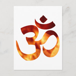 Fiery Yoga Symbol Postkarte