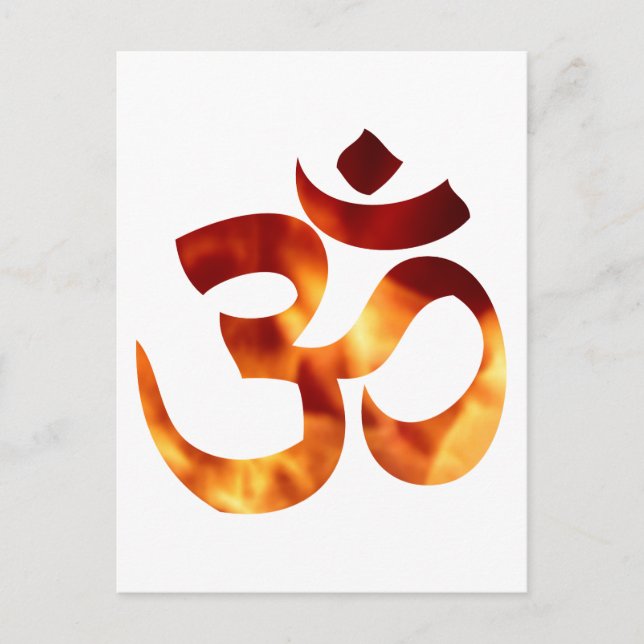 Fiery Yoga Symbol Postkarte (Vorderseite)