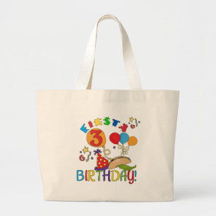 Fiesta 3. Geburtstag T - Shirt und Geschenke Jumbo Stoffbeutel